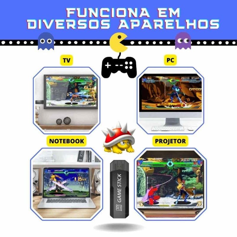 Game Stick Gd 10 + 2 Controles Sem Fio